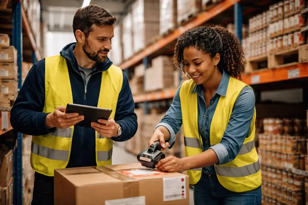 Warehouse operations managed with ERPNext inventory tracking